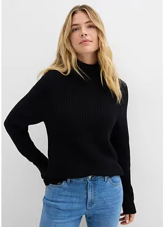 Finstrikket genser i 100% økologisk bomull, bonprix