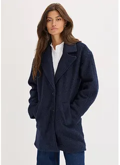 Kort, oversized kåpe i bouclé, bonprix