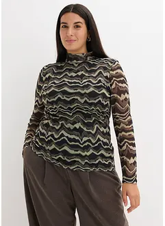 Langermet topp av myk mesh, bonprix