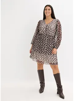 Tunikakjole i myk mesh, bonprix