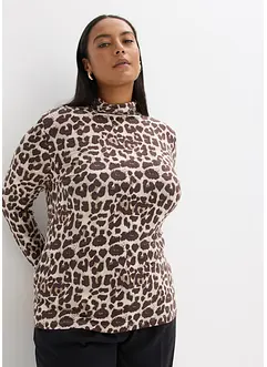 Langermet topp av myk viskosemiks, bonprix