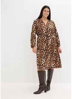 Midikjole av lett sateng, bonprix