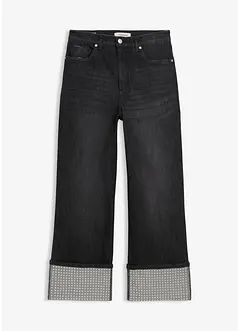 Straight-jeans High Waist med turn up, bonprix