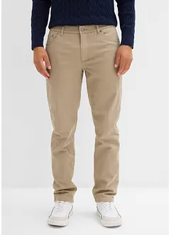 Regular Fit-bukse i varmende materiale med mykt flanellfôr og stretch, Straight, bonprix