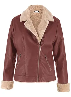 Jakke i imitert skinn, fôret, bonprix