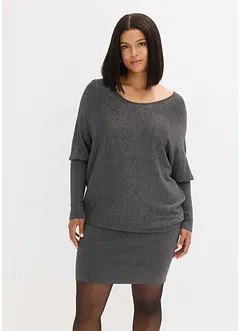 Strikket kjole i lett viskosemiks, bonprix