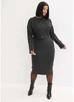 Strikket kjolesett  (2-delt sett), bonprix