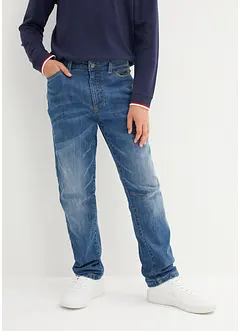 Termojeans med flannelfôr, Slim Fit, tapered, bonprix