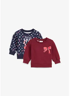 Baby-sweatshirt med julemotiv (2-pack), bonprix