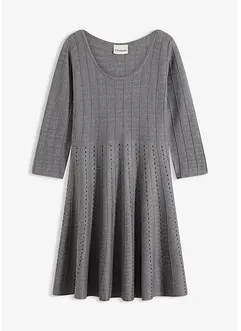 Strikket kjole i lett viskosemiks, bonprix