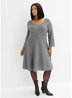 Strikket kjole i lett viskosemiks, bonprix