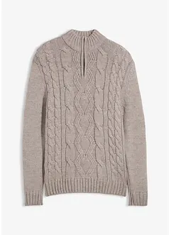 Kabelstrikket troyer-genser, bonprix