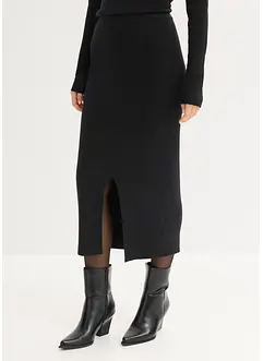 Finstrikket skjørt av myk viskosemiks, bonprix