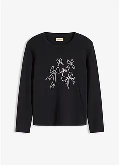 Langermet topp i 100% økologisk bomull, bonprix