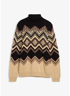 Pologenser med ikat-mønster i myk bomullsmiks, bonprix