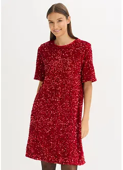 Minikjole i materiale med glans, bonprix