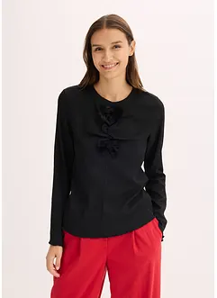 Langermet topp i strukturert krepp, bonprix