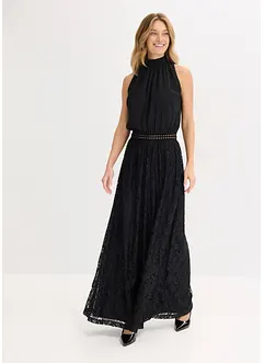 Maxikjole med blondeskjørt, bonprix