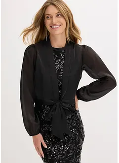 Bolero i lett tyll med knyting, bonprix