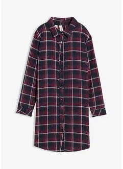Nattskjorte av myk flanell med knappestolpe, bonprix