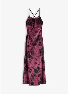 Maxikjole i glansfull fløyel, bonprix