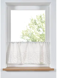 Kafégardin  med glanset broderi, bonprix