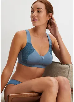 T-skjorte BH uten spiler med økologisk bomull (2-pack), bonprix