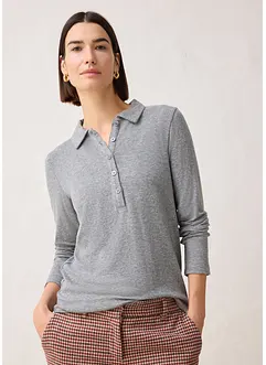 Poloskjorte med ullandel, bonprix