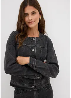 Denimjakke med strass, bonprix
