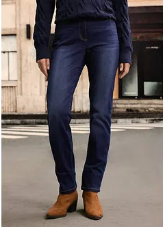 Varmende, Straight-jeans Mid Waist med komfortlinning, bonprix