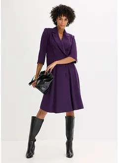 Blazerkjole med utskrådd skjørt, bonprix