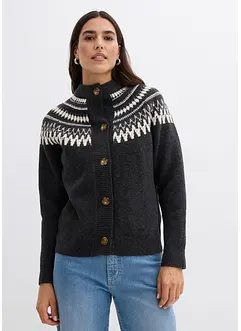Cardigan med koftemønster, bonprix