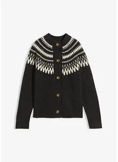 Cardigan med koftemønster, bonprix