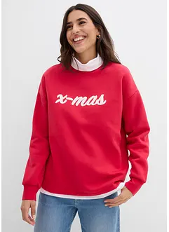 Oversized sweatshirt i bomullsmiks, bonprix