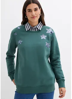 Sweatshirt i bomullsmiks, bonprix