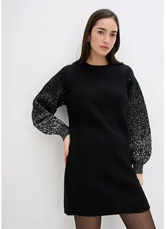 Strikkekjole med glittereffekt, bonprix