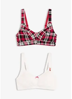 BH uten spiler med økologisk bomull (2-pack), bonprix