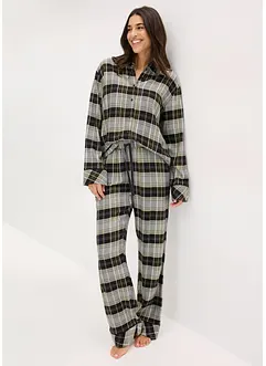 Vevet flanellpyjamas, bonprix