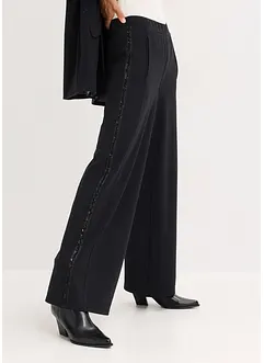 Pull on-bukse i Punto di Roma-materiale med strass, bonprix