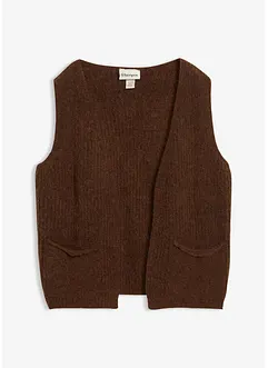 Grovstrikket  vest av alpakkaull, bonprix