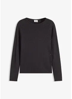 Finstrikket genser i lett viskosemiks, bonprix