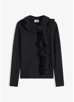 Finstrikket genser i lett viskosemiks, bonprix