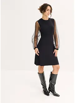 Strikkekjole av lett viskosemiks, bonprix