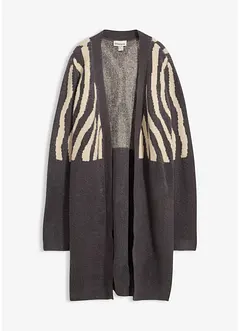 Strikket kåpe med sebratrykk, bonprix