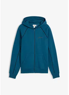 Sweatjakke i 100% bomull med kontrastdetaljer, bonprix