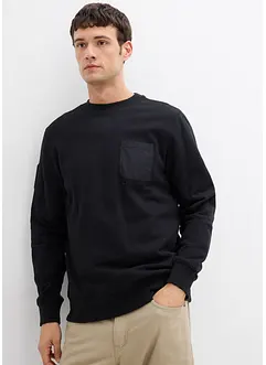 Sweatshirt av økologisk bomull med brystlomme, bonprix