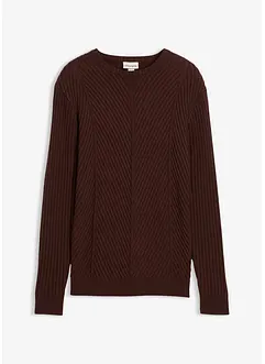 Ribbet genser av bomullsmiks, bonprix