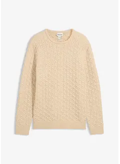 Finstrikket genser med strukturmønster, bonprix