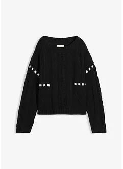 Kabelstrikket genser, bonprix