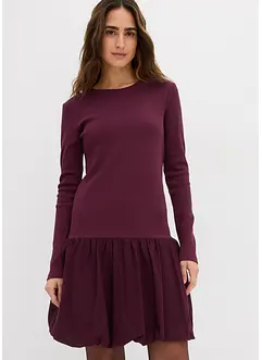 Trikotkjole med ballongskjørt, bonprix